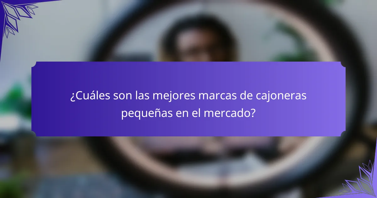 ¿Cuáles son las mejores marcas de cajoneras pequeñas en el mercado?