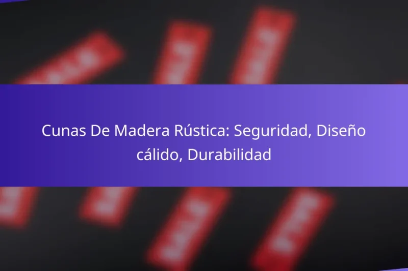 Cunas De Madera Rústica: Seguridad, Diseño cálido, Durabilidad