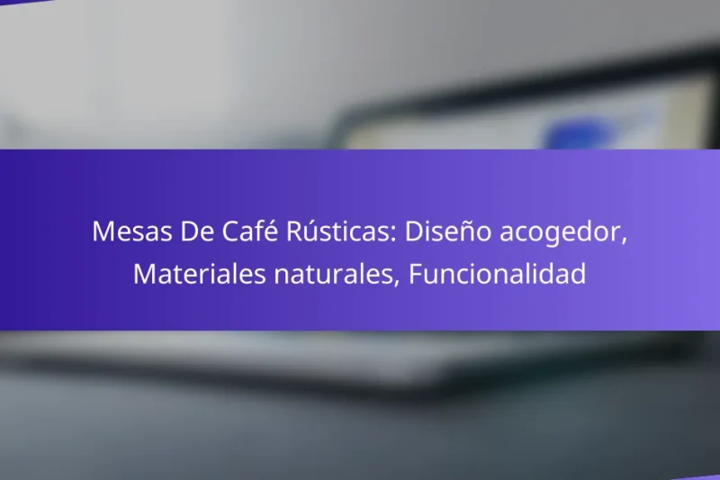Mesas De Café Rústicas: Diseño acogedor, Materiales naturales, Funcionalidad