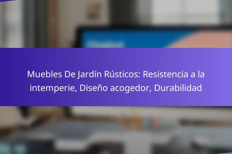 Muebles De Jardín Rústicos: Resistencia a la intemperie, Diseño acogedor, Durabilidad