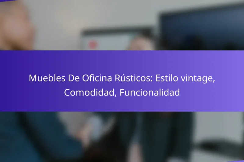 Muebles De Oficina Rústicos: Estilo vintage, Comodidad, Funcionalidad